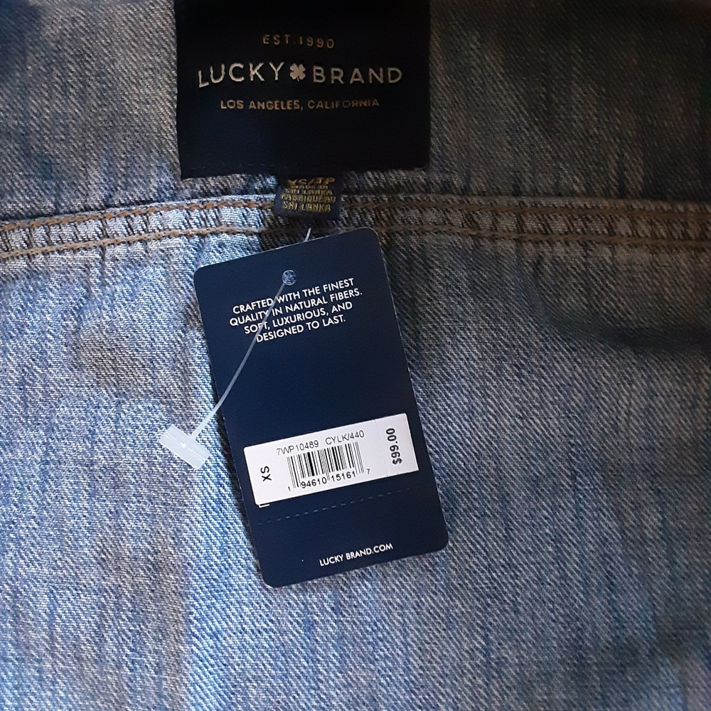 Lucky Brand jean jacket size exrtra small womens - Picture 10 of 11